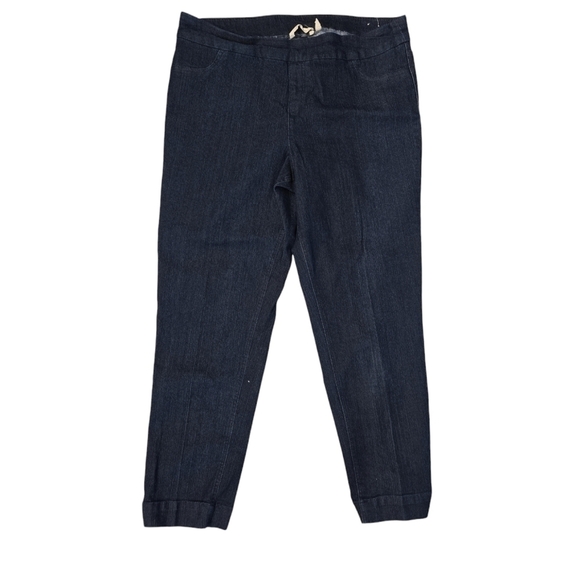 SOFT SURROUNDINGS SUPER STRETCH STRAIGHT ANKLE PULL ON DENIM JEANS. SIZE XL - Picture 1 of 9